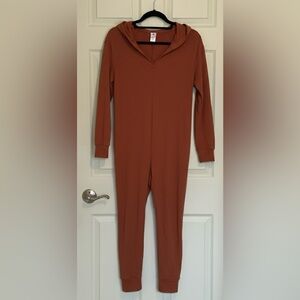 SMASH + TESS Day Off Hooded Romper in Terracotta - Size XS
